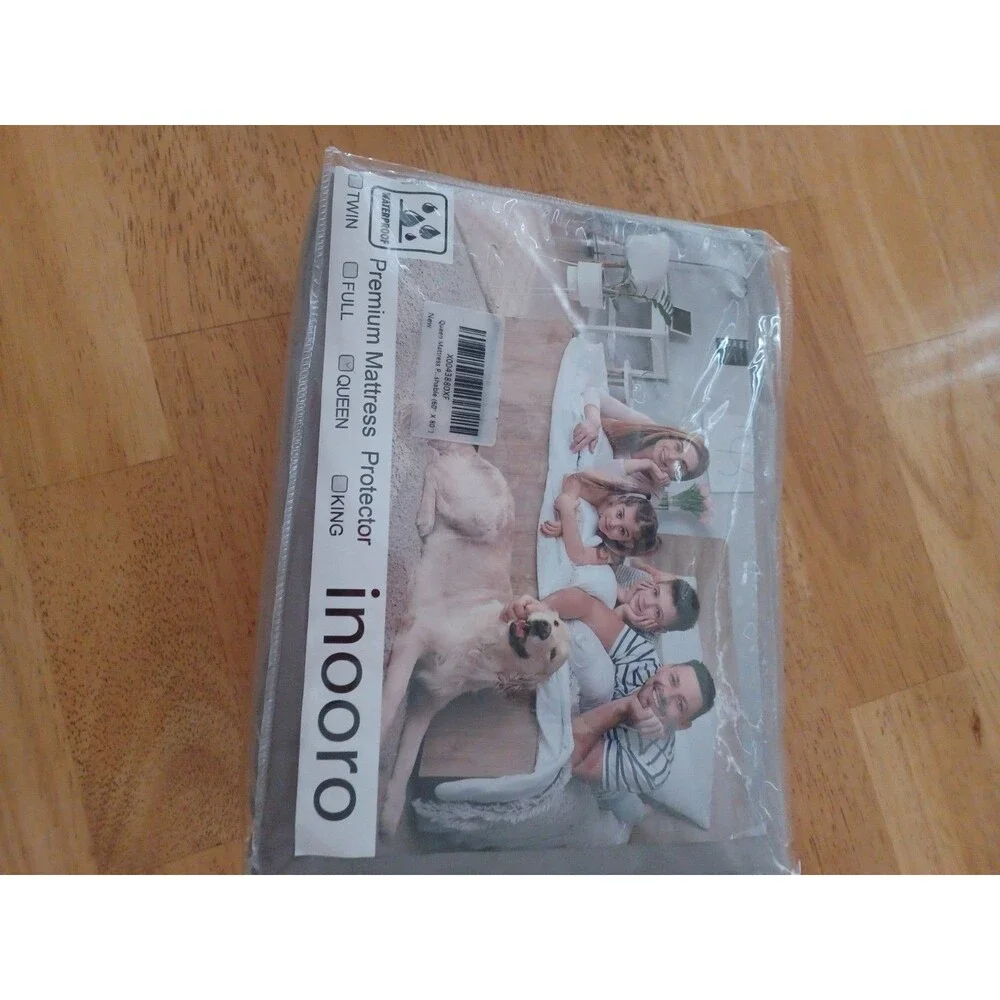 Inooro Premium Waterproof Queen Mattress Protector NIB Grey Color 60X80